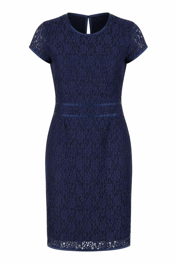 L.K. Bennett Women's Blue Sheath Dress, Size 8, Elegant