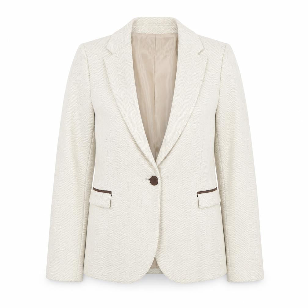 Zara Women's Beige Blazer Size 8 Herringbone