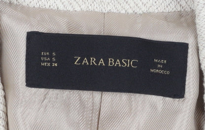 Zara Women's Beige Blazer Size 8 Herringbone