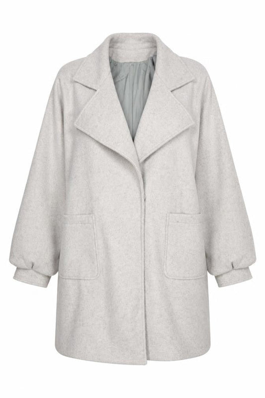 Boohoo Women's Grey Overcoat UK 14, Casual, Autumn/Winter