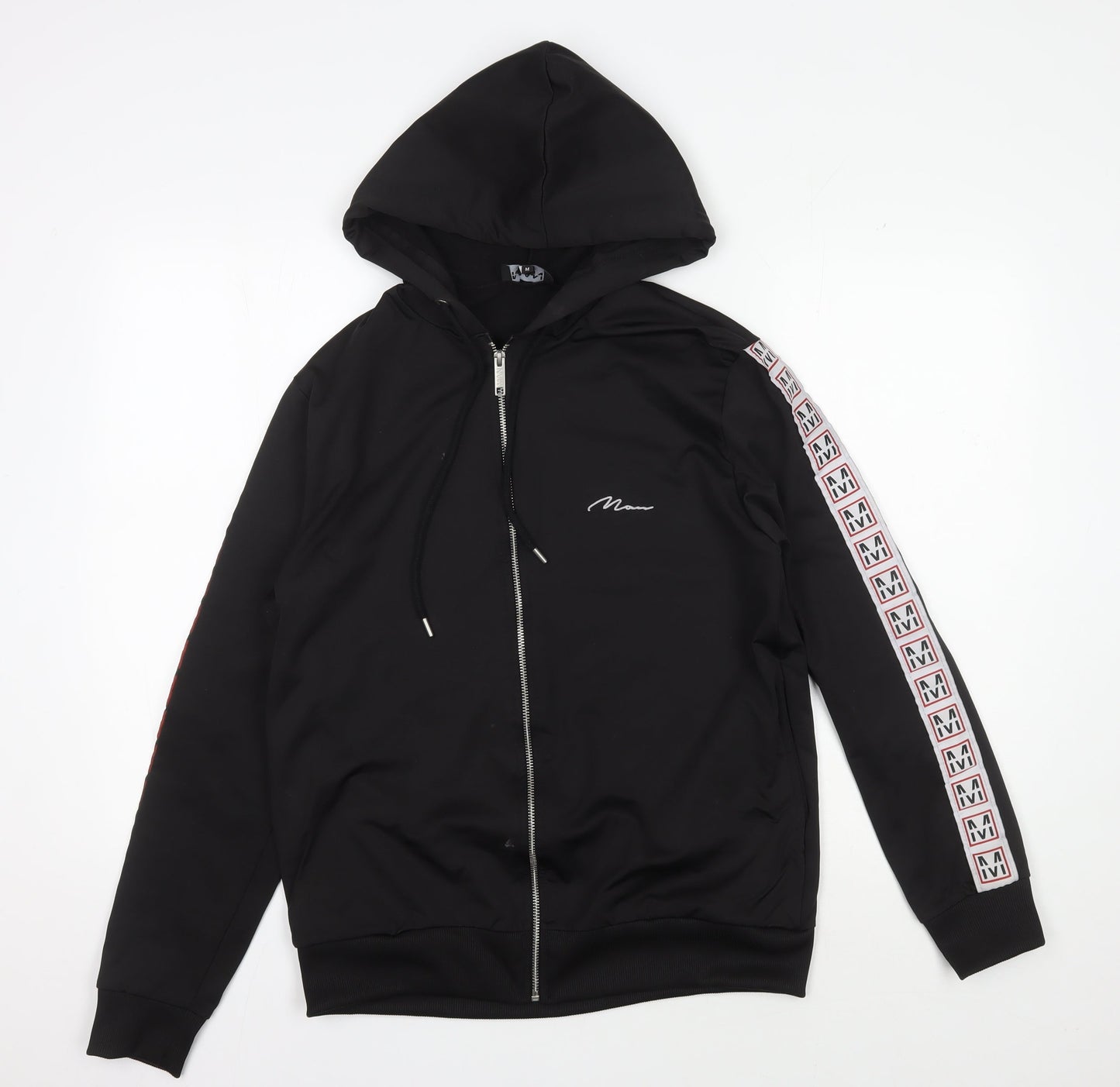 boohooMAN Men's Black Full Zip Hoodie - M
