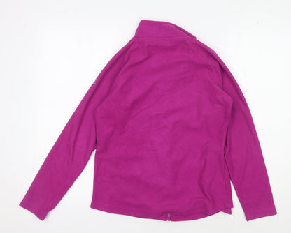 Back view of Craghoppers girls’ purple fleece full zip sweatshirt 15 years