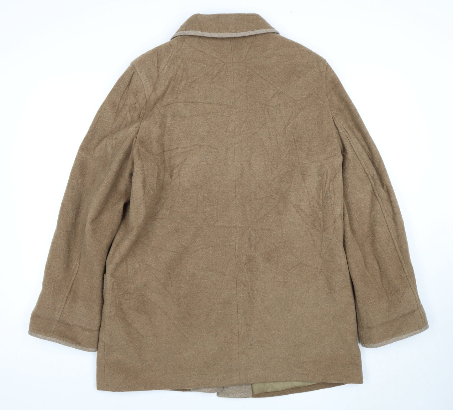 Honor Millburn Women's Beige Wool Mid-Length Coat