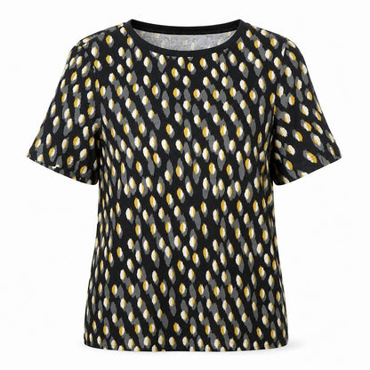 Front view of Jaeger Women's Multicoloured Geometric T-Shirt S