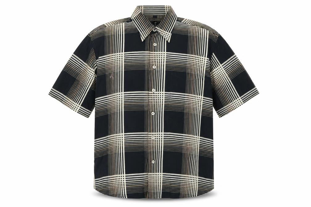 Daniel Hechter Men's Medium Black Check Shirt