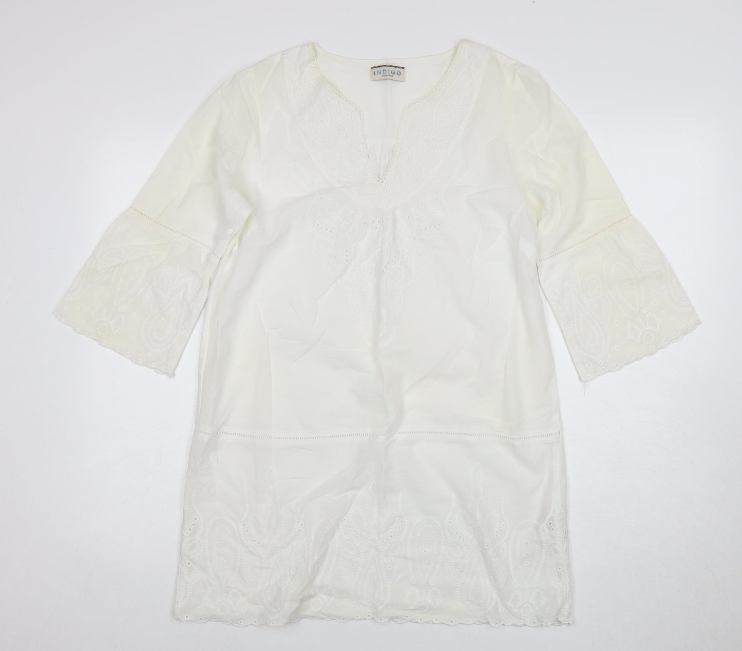 Marks and Spencer Women's White Tunic Blouse UK 10
