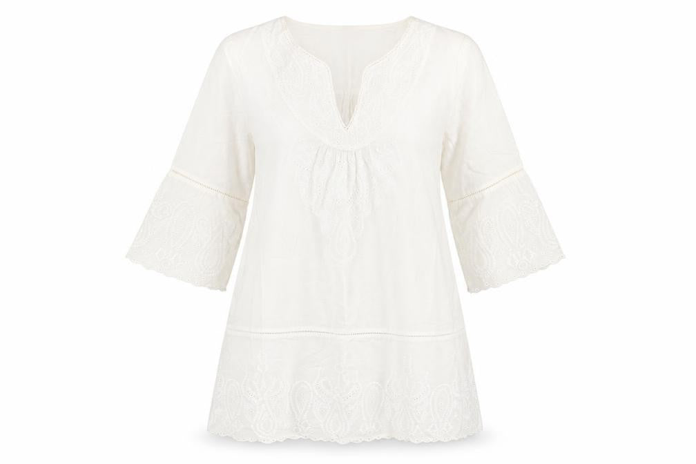 Marks & Spencer Women's White Tunic Blouse UK 10