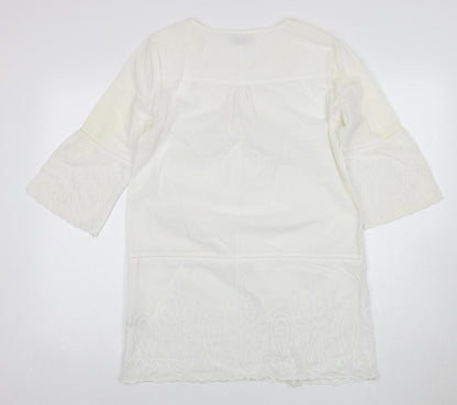 Marks & Spencer Women's White Tunic Blouse UK 10