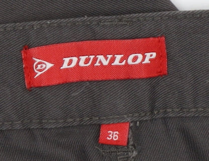 Dunlop Men's Grey Regular Fit Trousers, Size 36