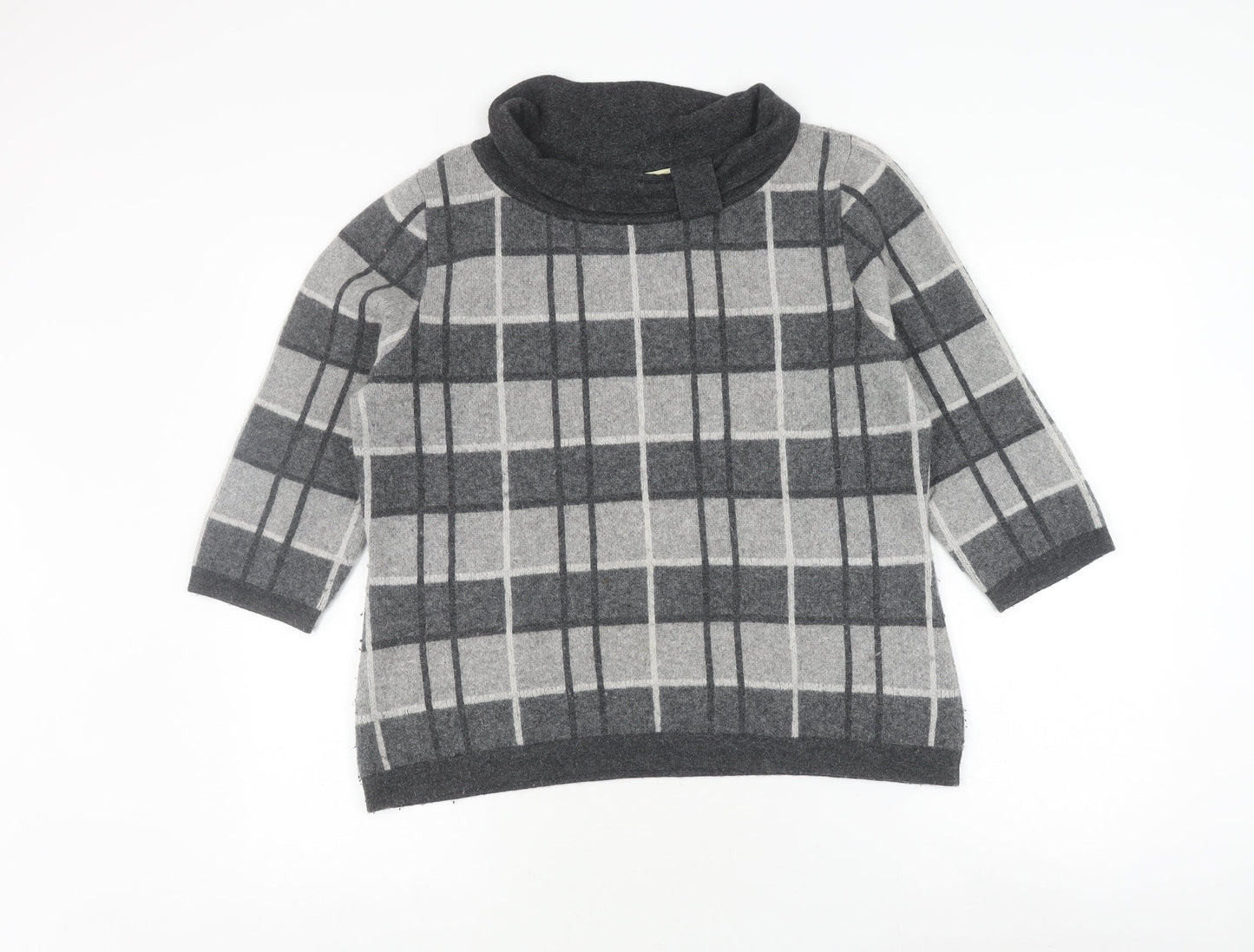 Viyella Women's Grey Check Pullover Jumper XL