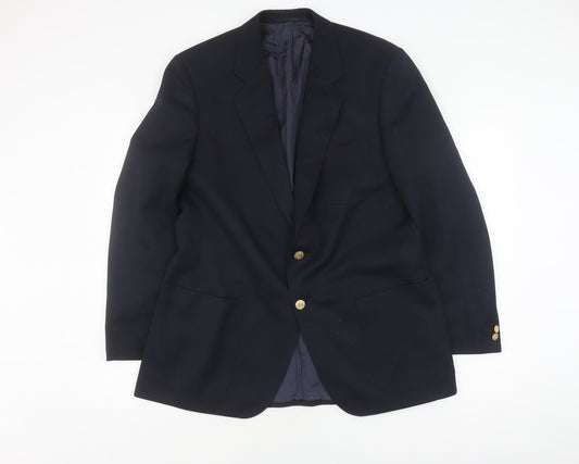 Baumler Airliner Men's Black Blazer 42R Regular Wool Blend