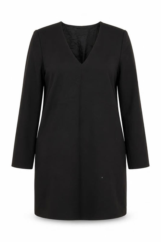 Massimo Dutti Women's Black Sheath Dress Size 14