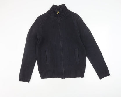 Firetrap Men's Black High Neck Full Zip Jumper S