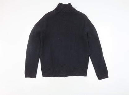 Firetrap Men's Black High Neck Full Zip Jumper S