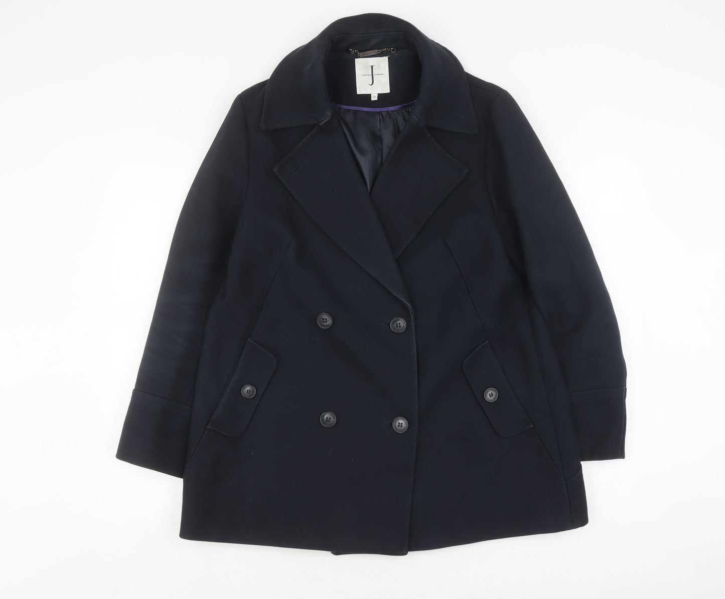 Jasper Conran Women's Black Pea Coat Size 14