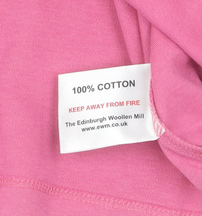 Brand and care label for Honor Millburn Women's Pink T-Shirt, size 10-12