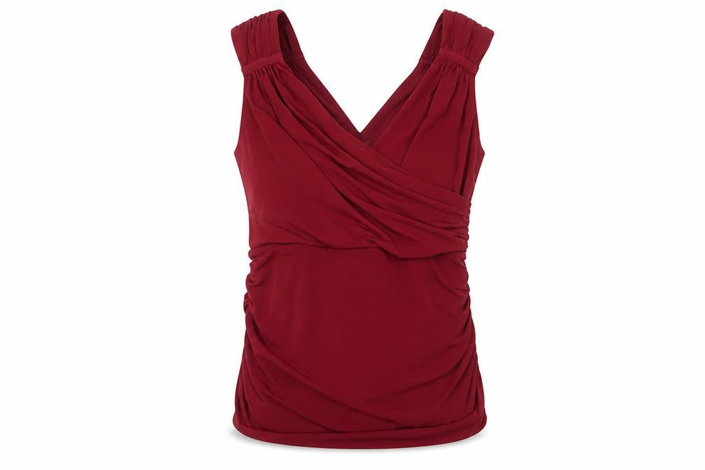 Alexon Women's Red Wrap Sleeveless Top, Size M