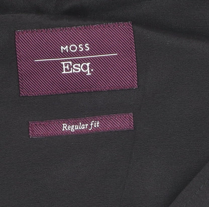 Moss Esq Men's Black Dress Pants 38 Regular Fit