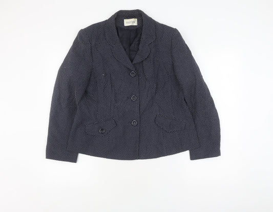 Eastex Women's Blue Polka Dot Suit Jacket Size 12