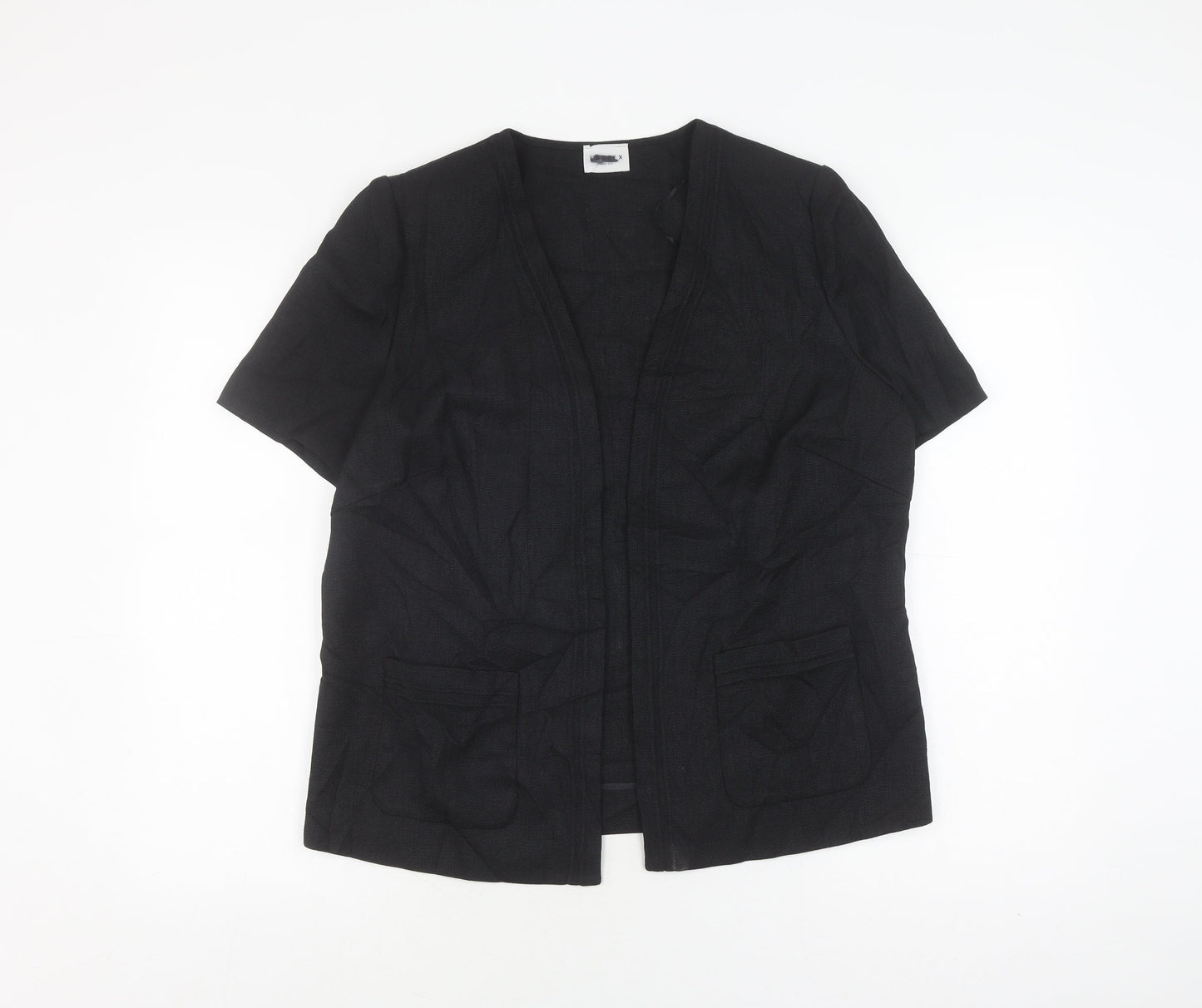 Eastex Women's Black Jacket Size 12 Short Sleeve Casual