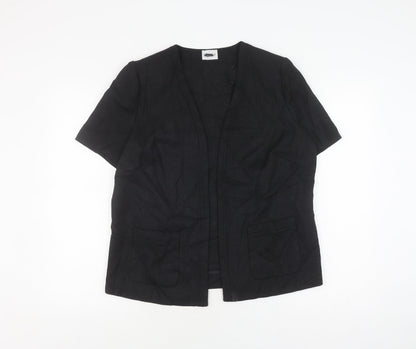 Eastex Women's Black Jacket Size 12 Short Sleeve Casual