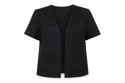 Eastex Women's Black Jacket Size 12 Short Sleeve Casual