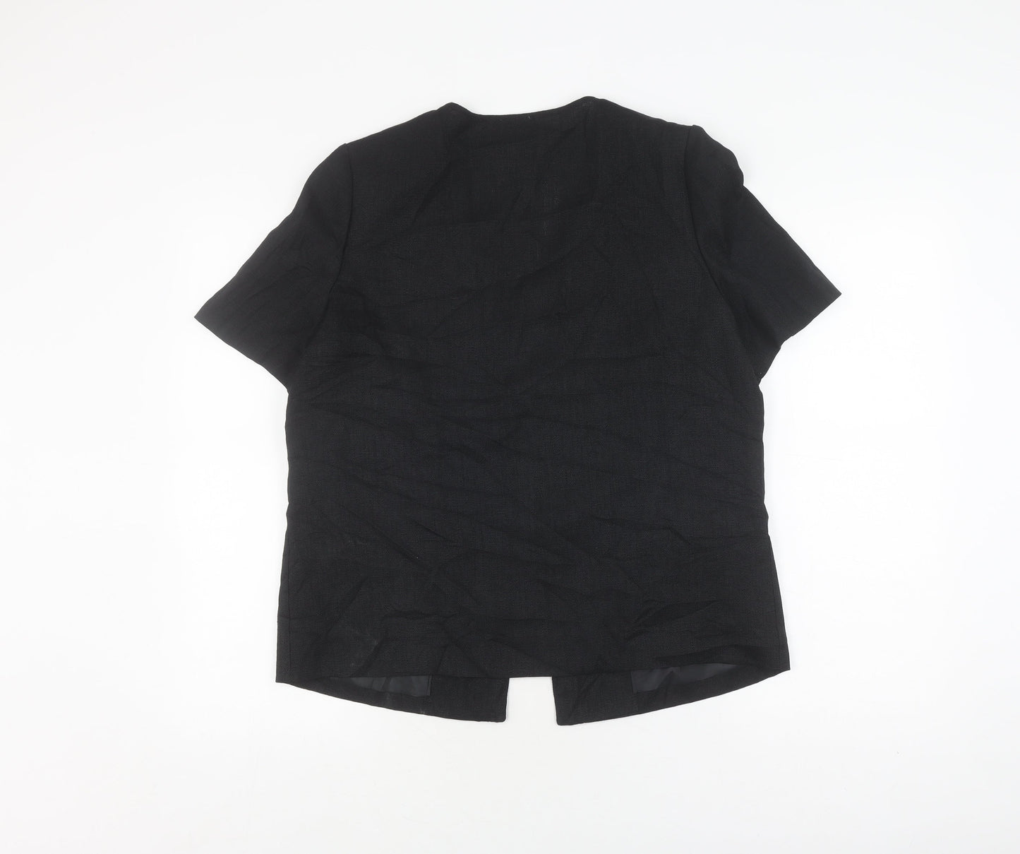Eastex Women's Black Jacket Size 12 Short Sleeve Casual