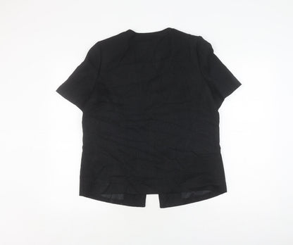 Eastex Women's Black Jacket Size 12 Short Sleeve Casual