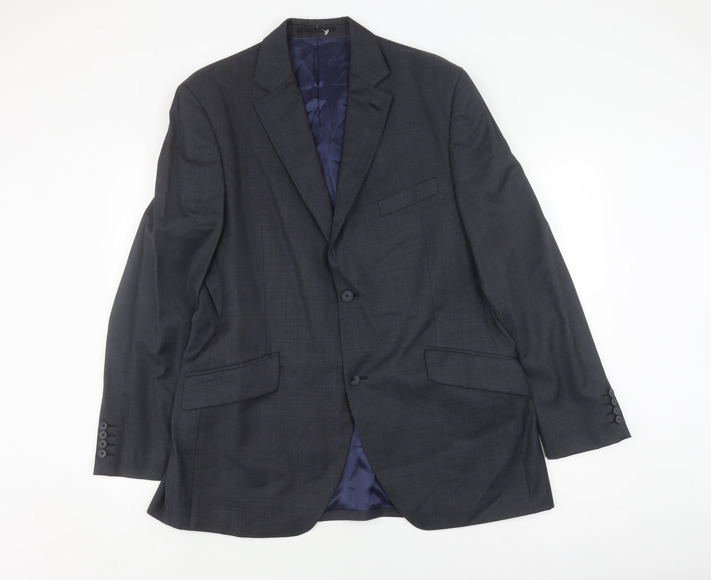 Austin Reed Men's Grey Wool Blazer 44R, Single-Breasted