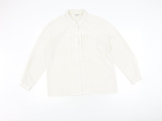 Viyella Women's White Button-Up Blouse Size 12