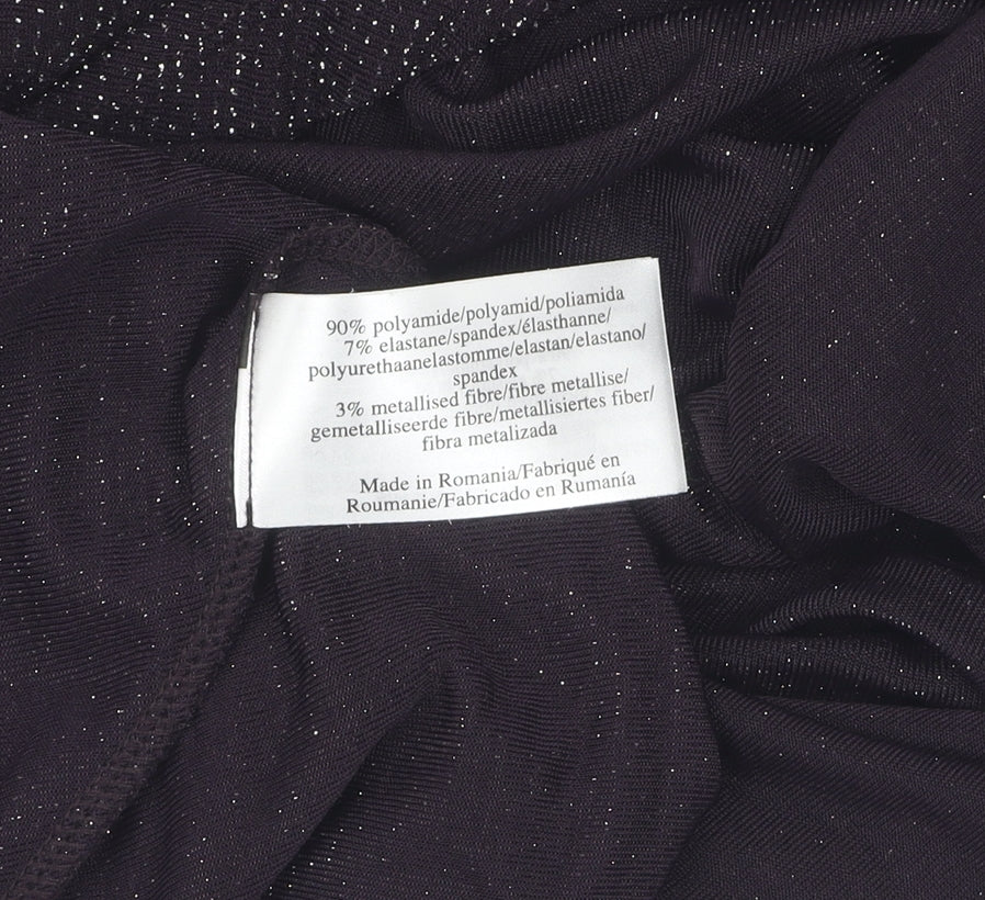 Laura Ashley Black Women's Blouse, Size 12, 3/4 Sleeve, Cowl Neck