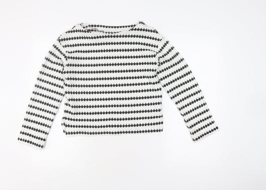 New Look Ladies Knit Pullover Jumper - Black/White, Size S