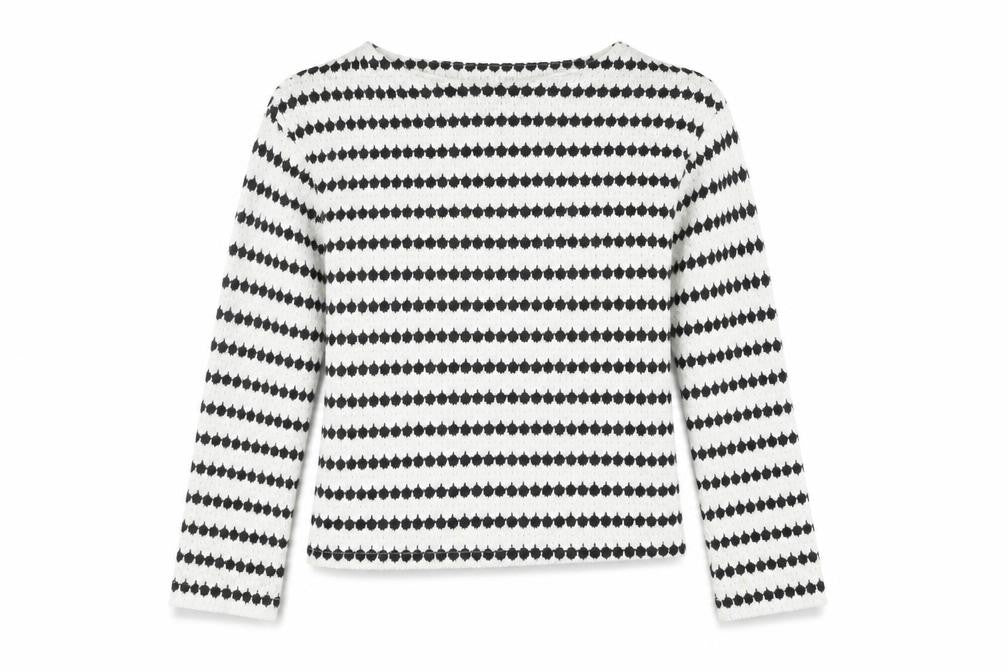 New Look Ladies Knit Pullover Jumper - Black/White, Size S