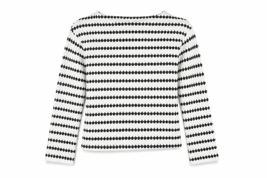 Front view of New Look women’s knit jumper - black/white, size S