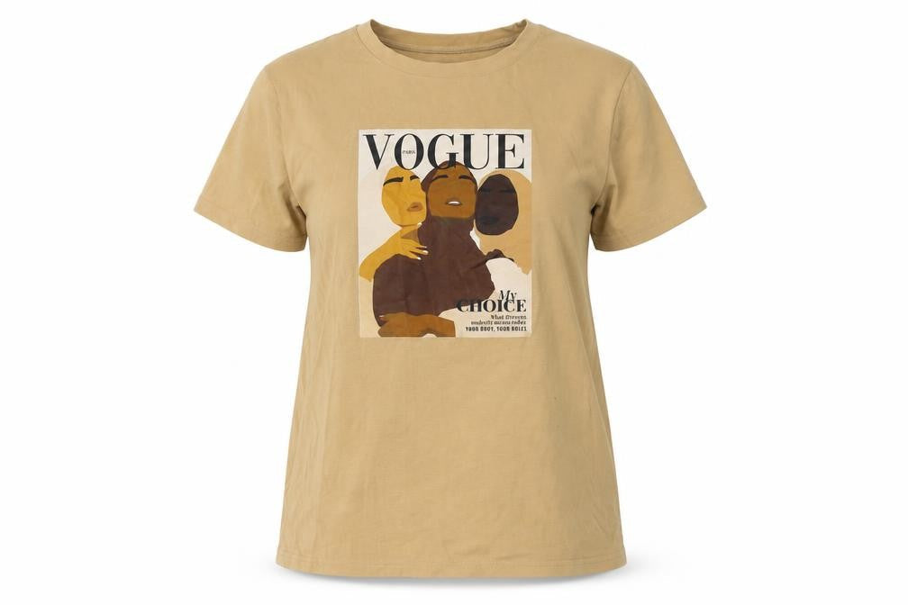 Mademoiselle Moore Beige Women's T-Shirt L