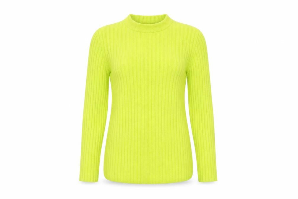 Topshop Women's Yellow Mock Neck Pullover Jumper - Size S