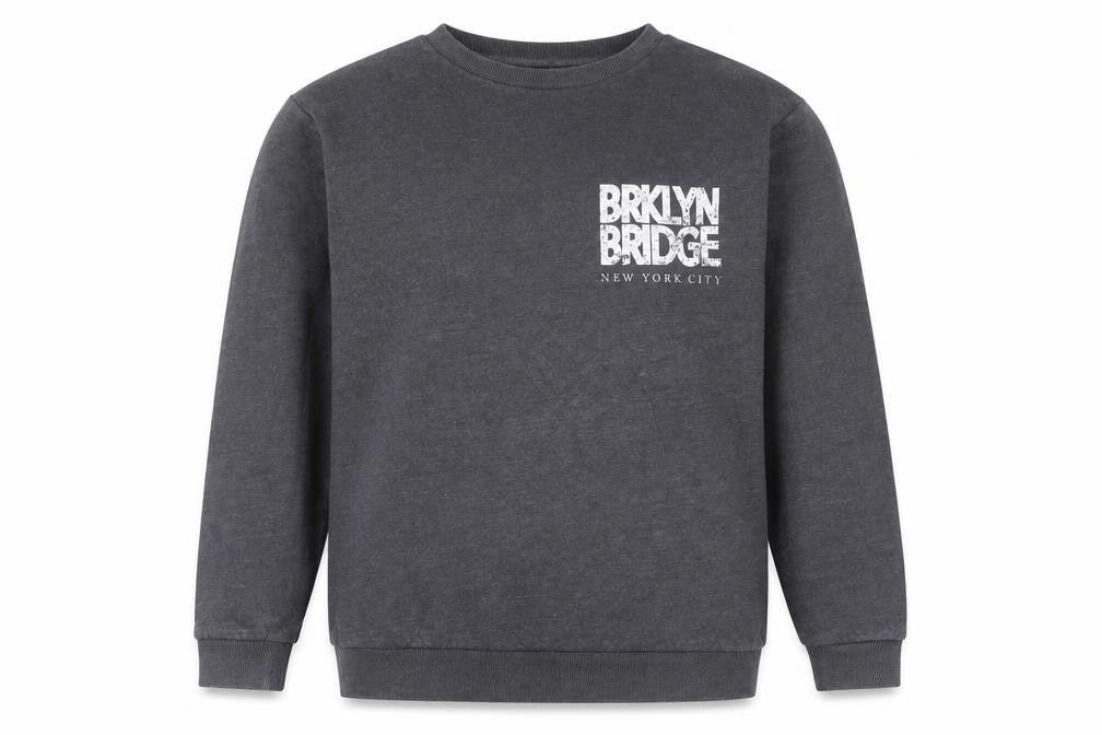New Look Girls Grey Pullover Sweatshirt 12-13Y Graphic Print