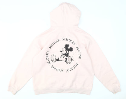 Preloved Disney Women's Pink Mickey Mouse Pullover Hoodie M - Back