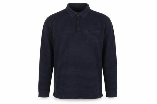 Jasper Conran Men's Black XL Striped Long Sleeve Polo