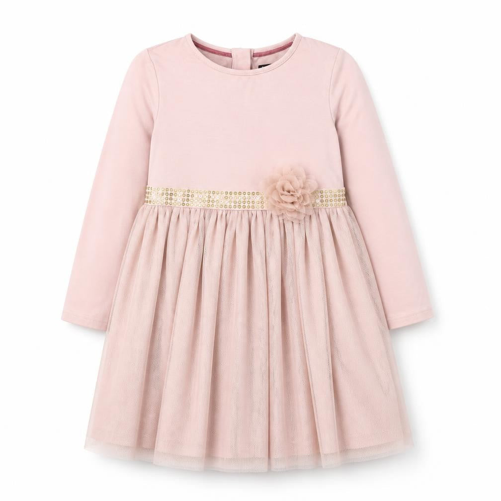 Marks & Spencer Girls Pink Dress, Long Sleeve, 6-7 Years