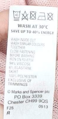 Marks & Spencer Girls Pink Dress, Long Sleeve, 6-7 Years