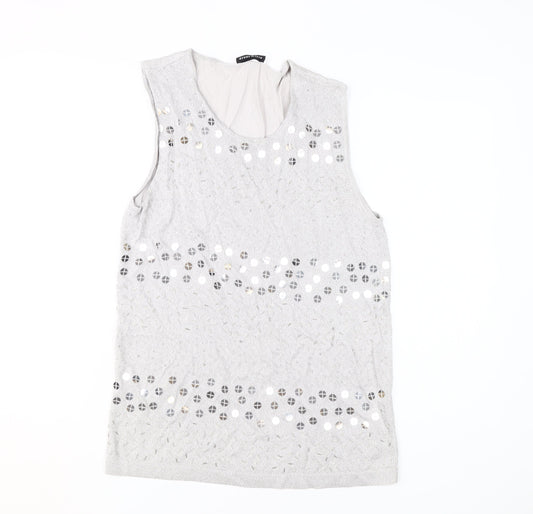 Gerry Weber Grey Sequin Women's Tank Top Size 16