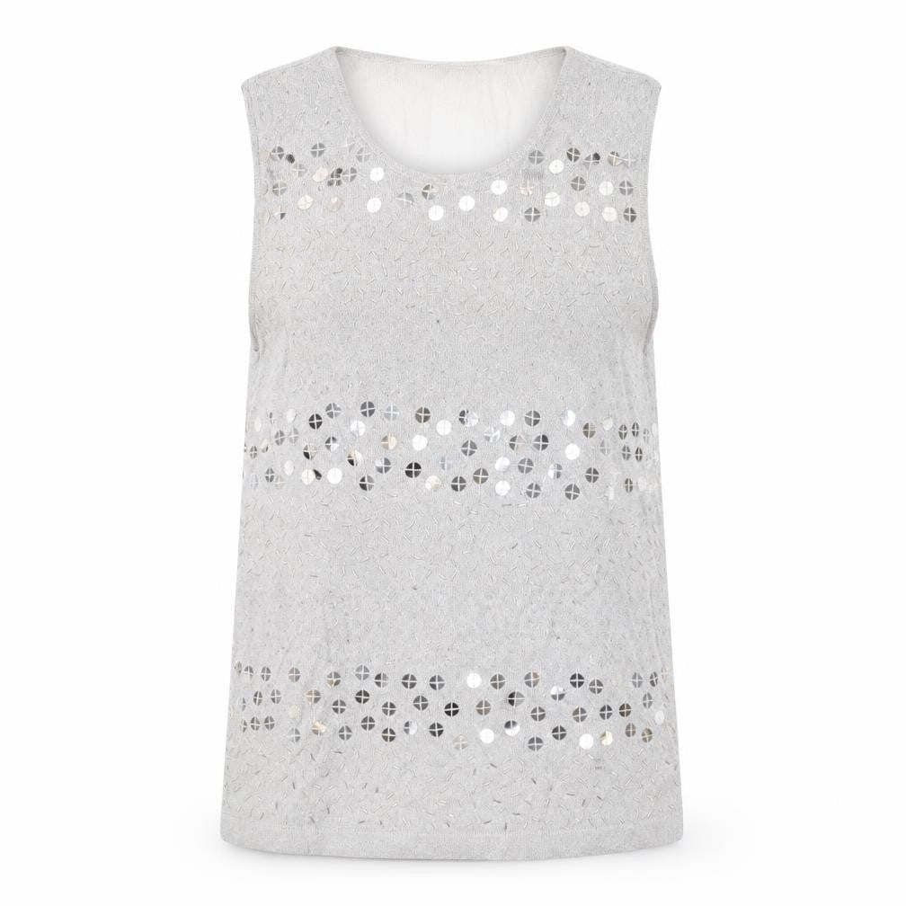 Gerry Weber Grey Sequin Women's Tank Top Size 16