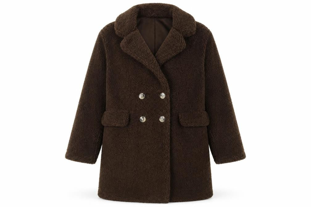 Brave Soul Women's Brown Overcoat, M, Classic, Lined