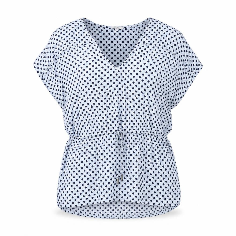 Next Women's Blue Polka Dot Tunic Blouse Size 12