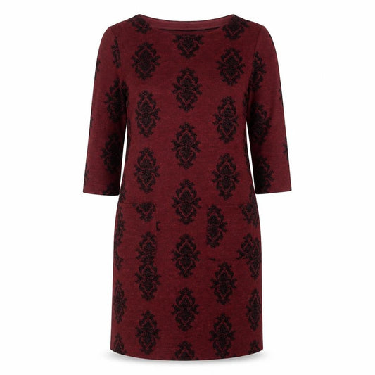 White Stuff Women's Red Geometric Shift Dress Size 14