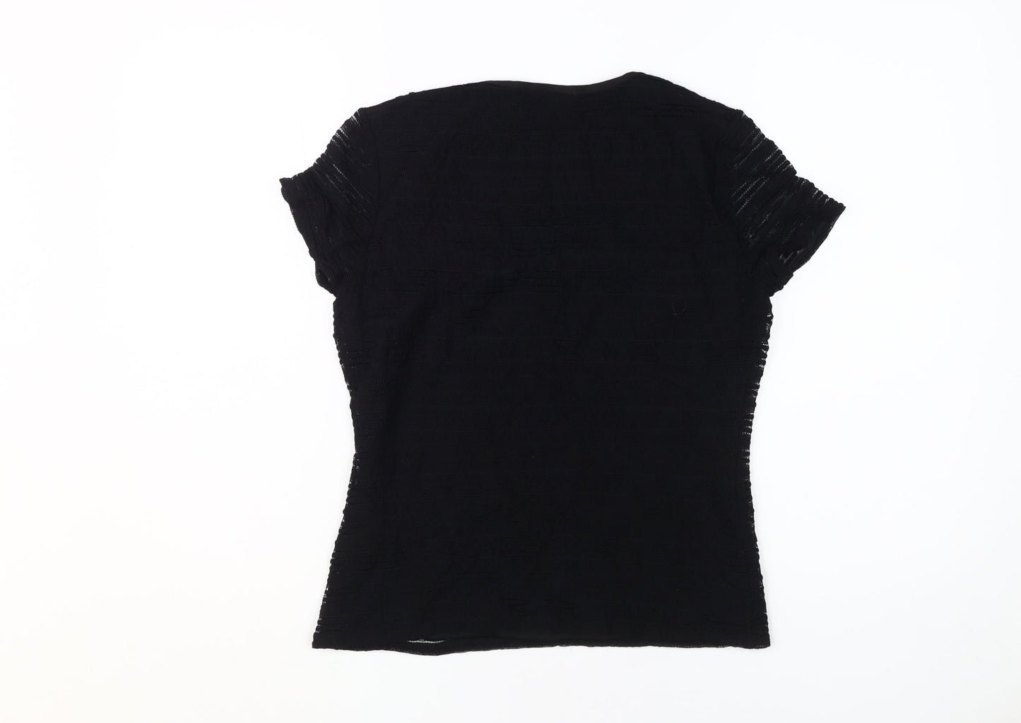 Precis Women Black Petite Scoop Neck T-Shirt