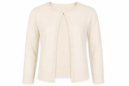 David Emanuel Women's Ivory Cardigan M