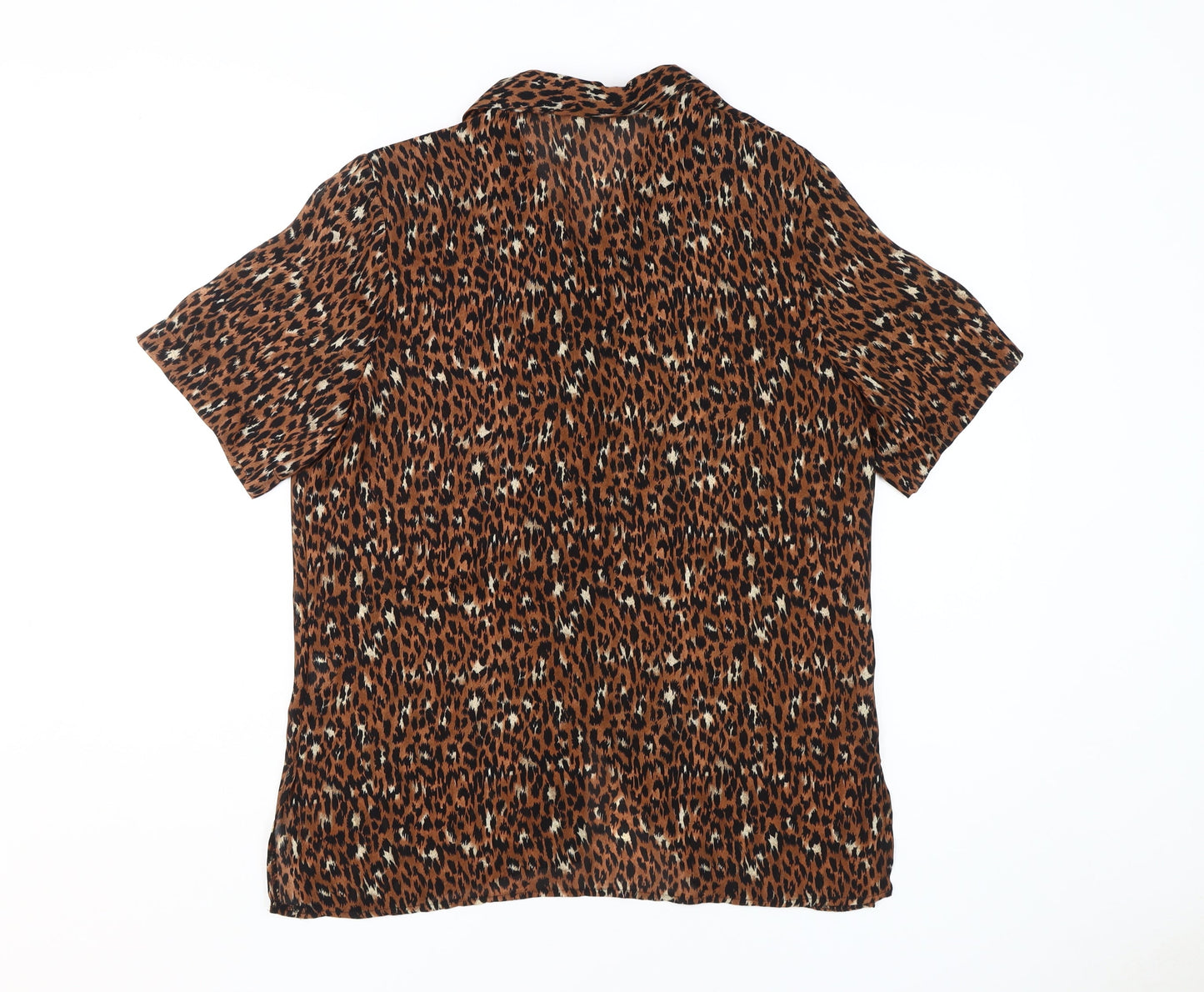 The Collection Women's Brown Animal Print Button-Up Shirt