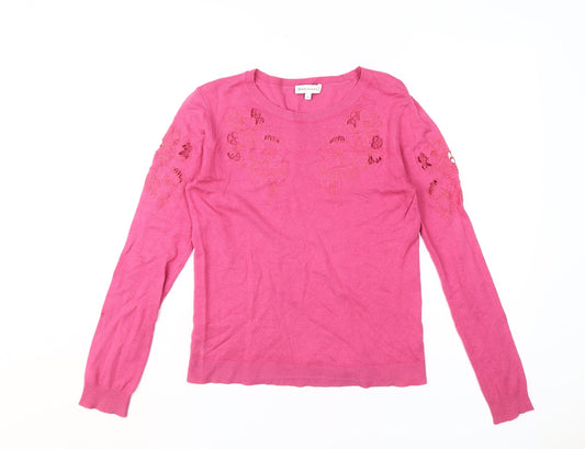 Warehouse Women's Pink Pullover Jumper Size 10